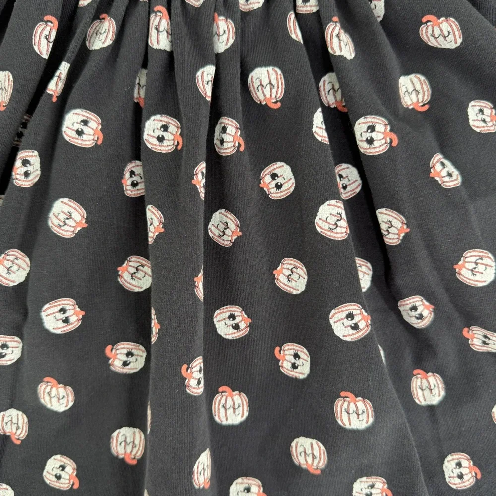 Matilda Jane Girls Black Orange Pumpkin Flutter Sleeve Halloween Dress Size 2T